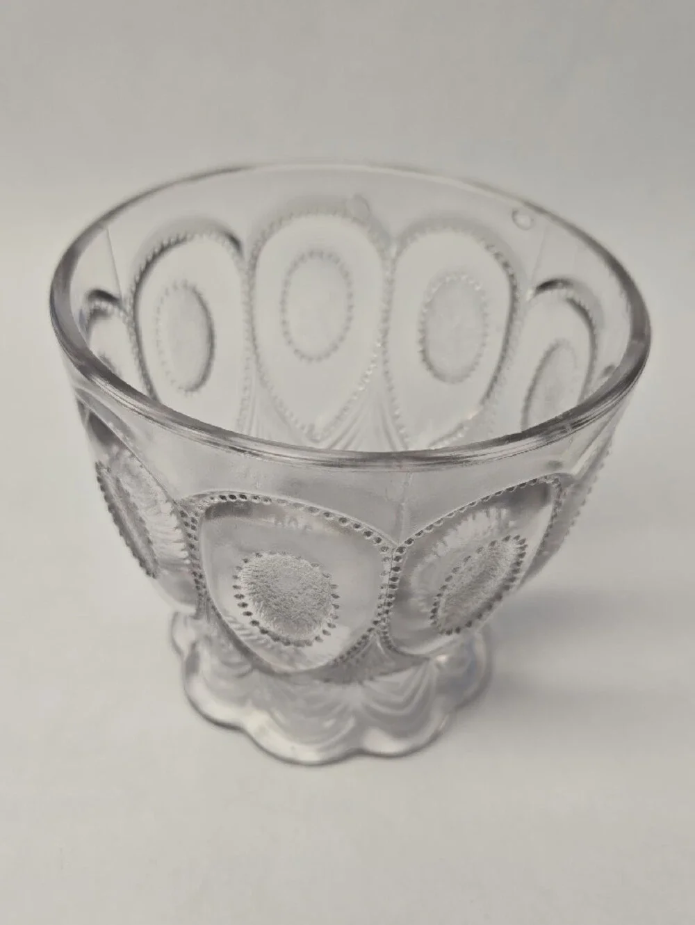 Antique EAPG Glass Covered Sugar Bowl